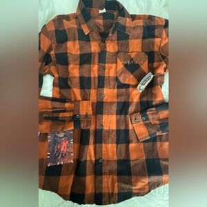 Sam Flannel Shirt Trick 'r Treat Spirit Halloween Sz: S